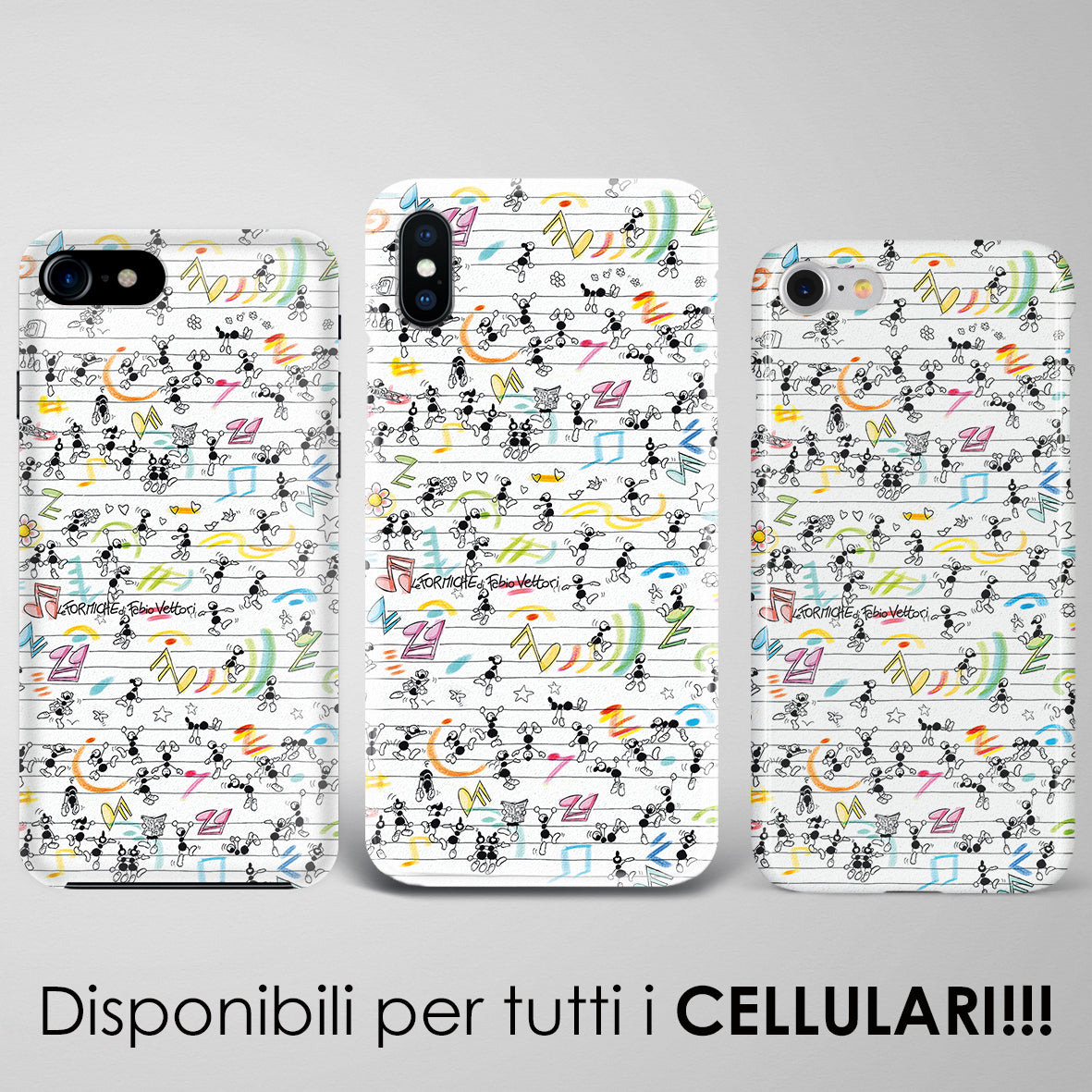 Artistic cover for Smartphone subject "Music staff"