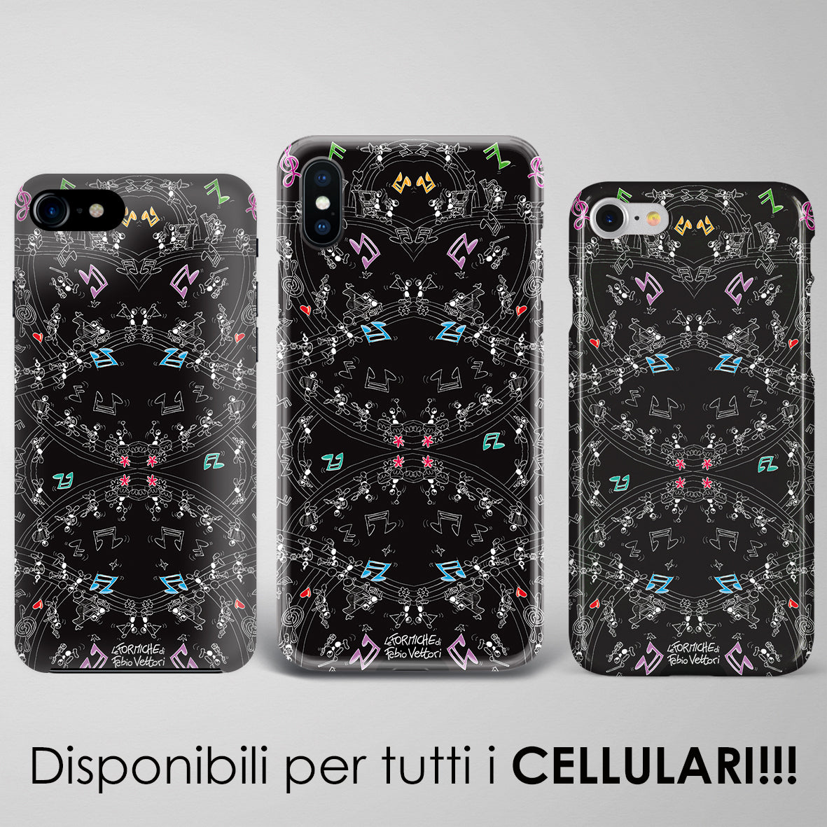 Artistic cover for Smartphone subject "Black Musical Staff"