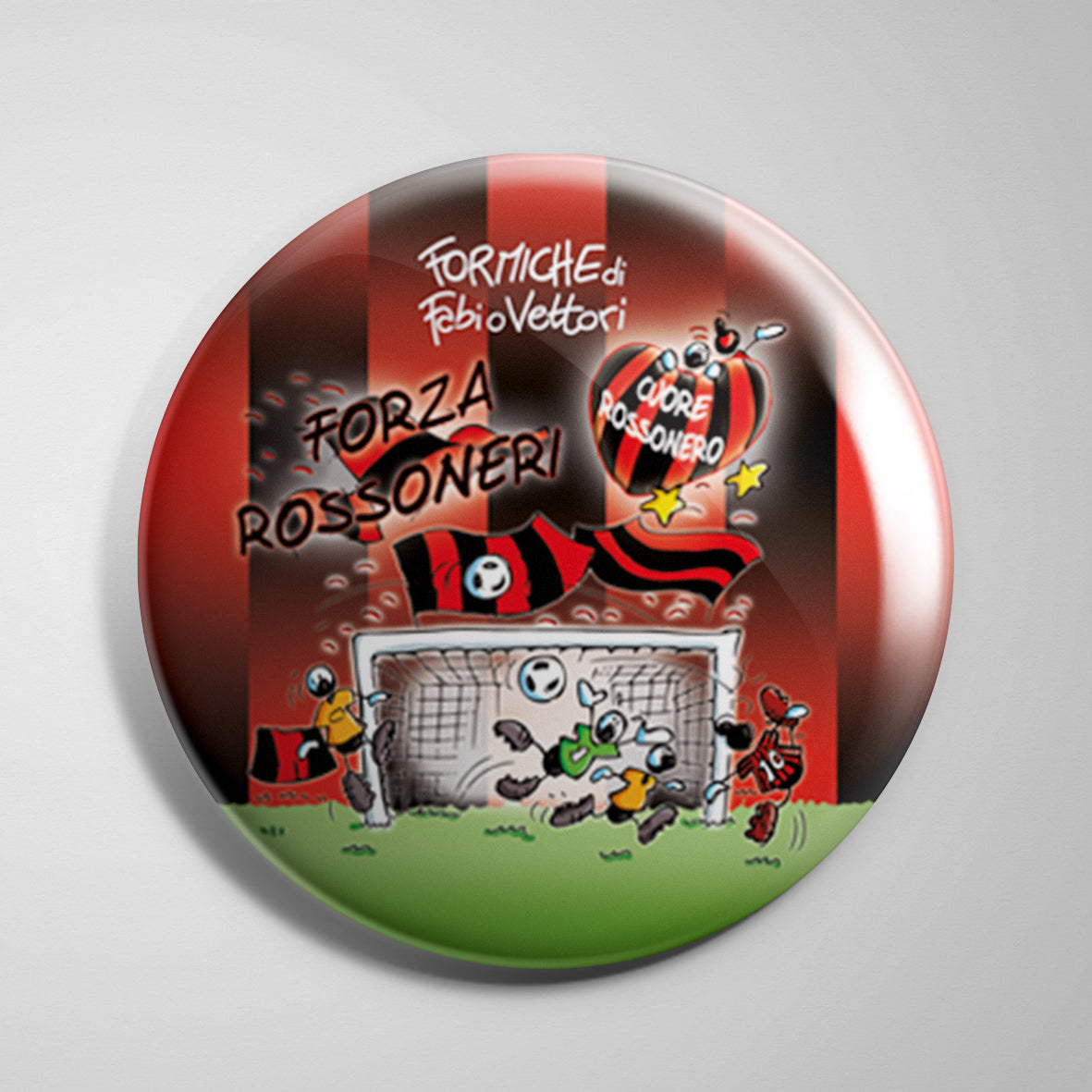 Brooch "Rossonero"