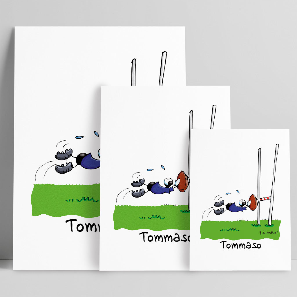 Personalized "Rugby" poster print