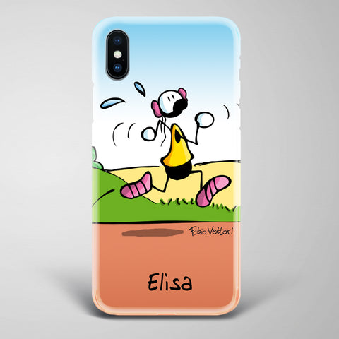 Cover artistica per Smartphone Personalizzata Runner (femmina)