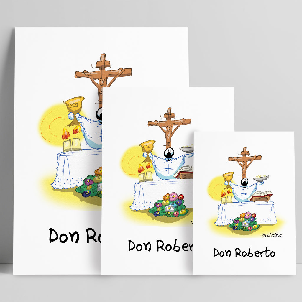 Personalized poster print with "Priest" theme
