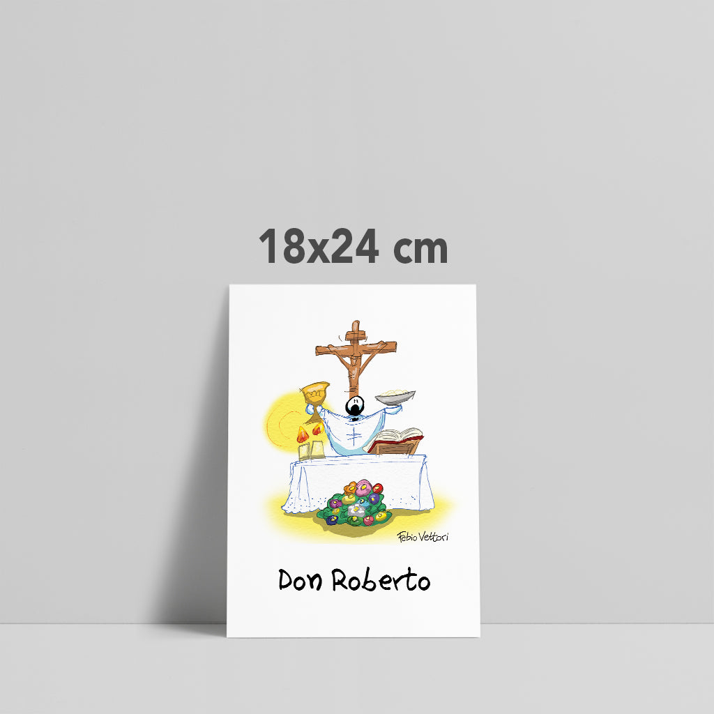 Personalized poster print with "Priest" theme