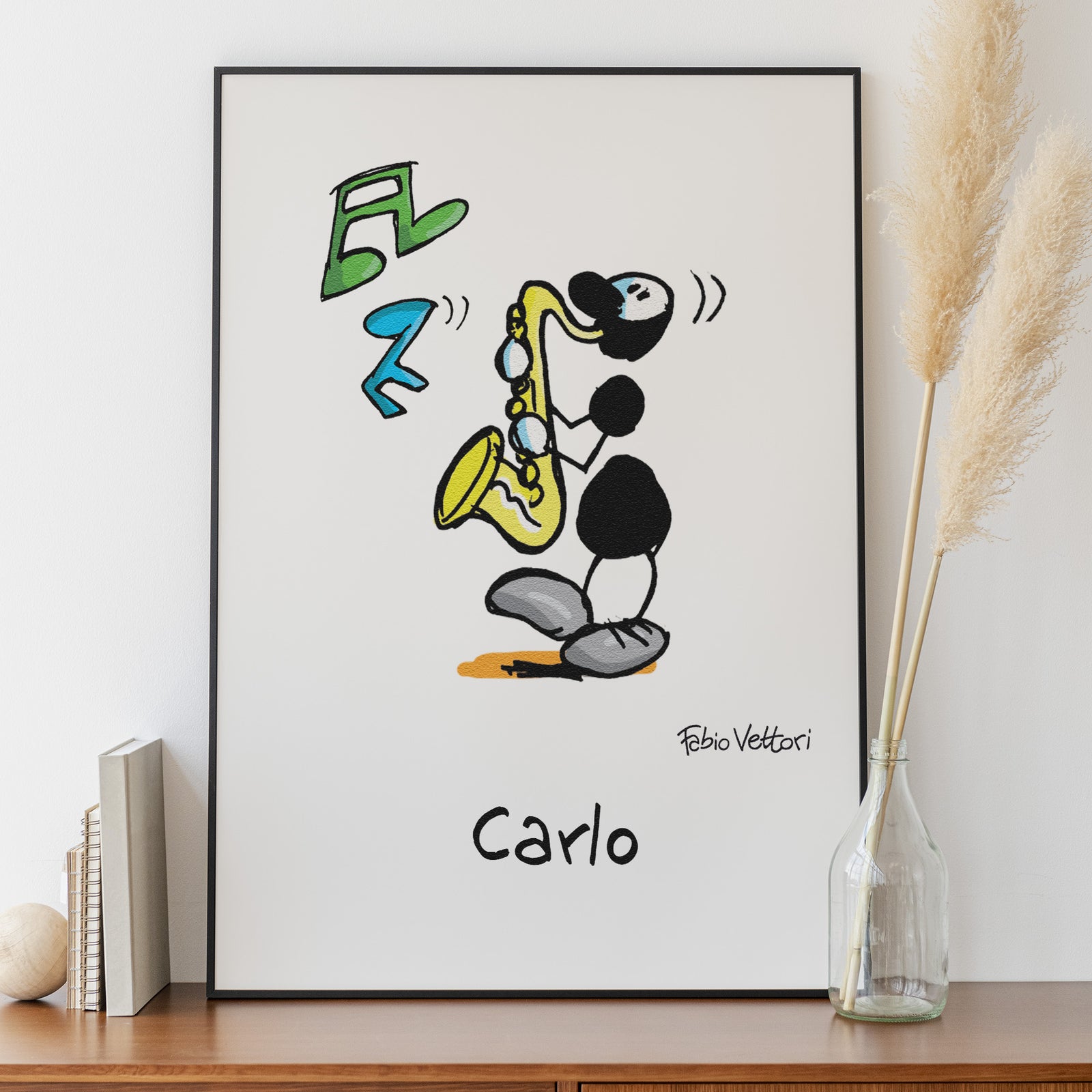Personalized "Saxophone" poster print