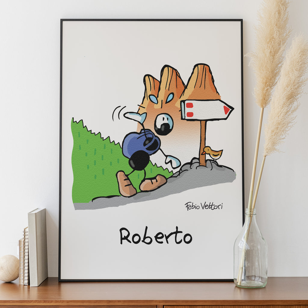 Stampa su poster personalizzata soggetto "Scalatore"