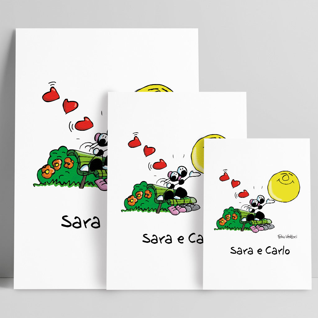 Personalized poster print with "Serenade" theme