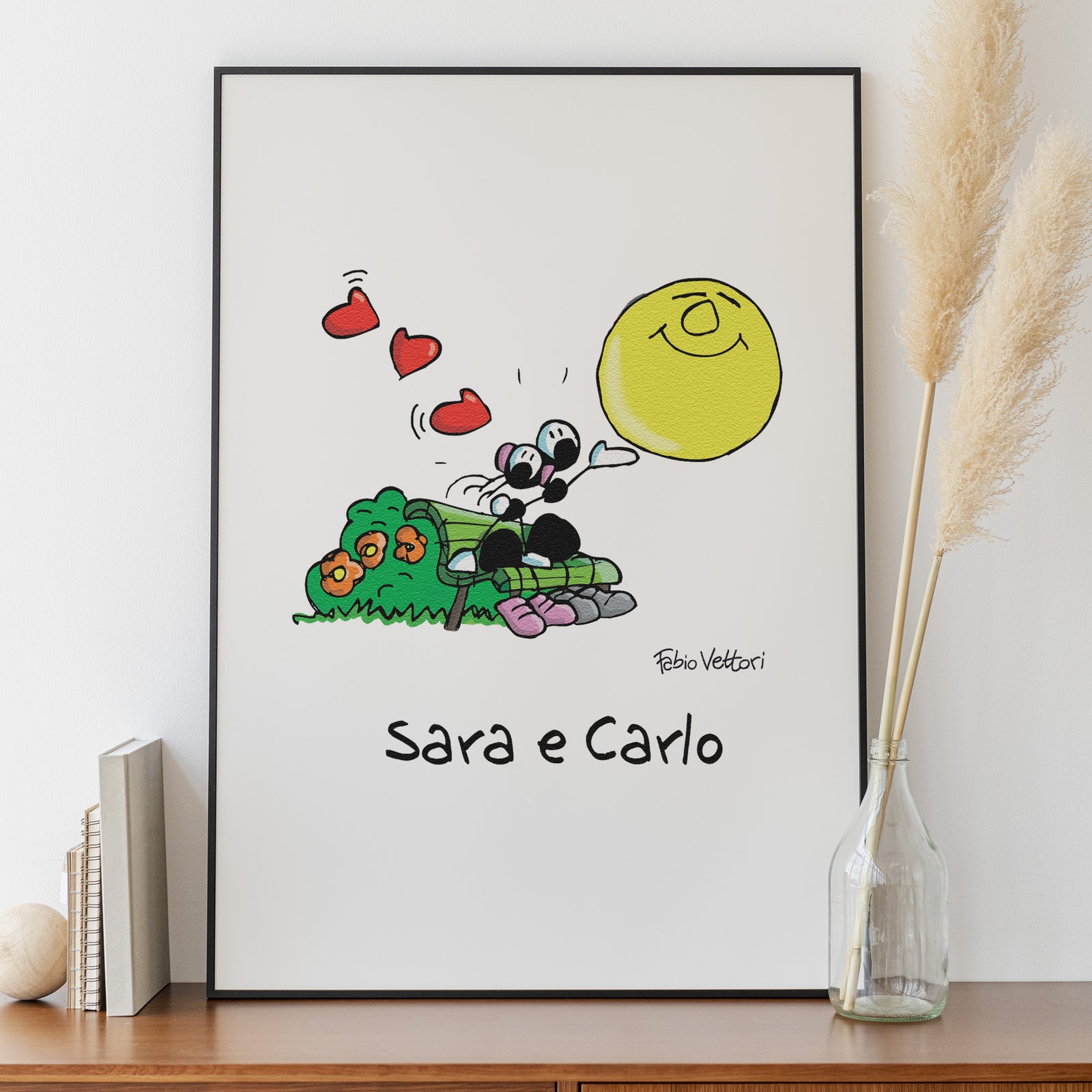 Personalized poster print with "Serenade" theme