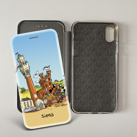 Cover artistica per Smartphone soggetto "Siena" modello con apertura "a Libro"