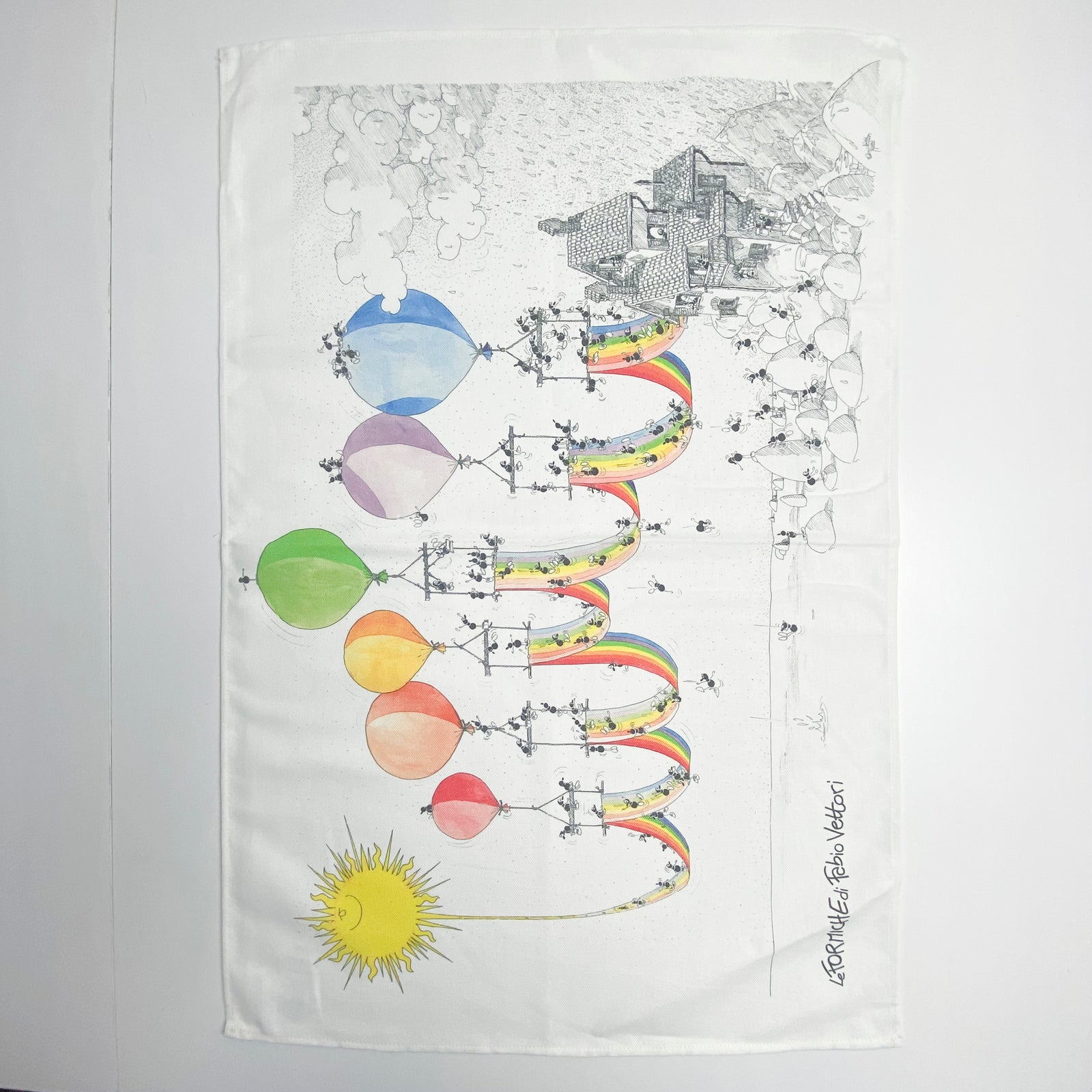 Kitchen Towel 100% Cotton "Rainbow" Pattern 