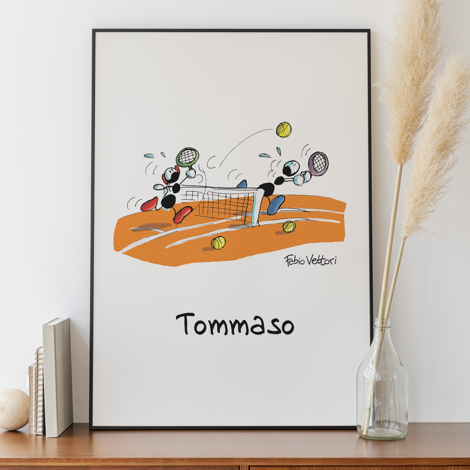 Personalized poster print with "Tennis" theme