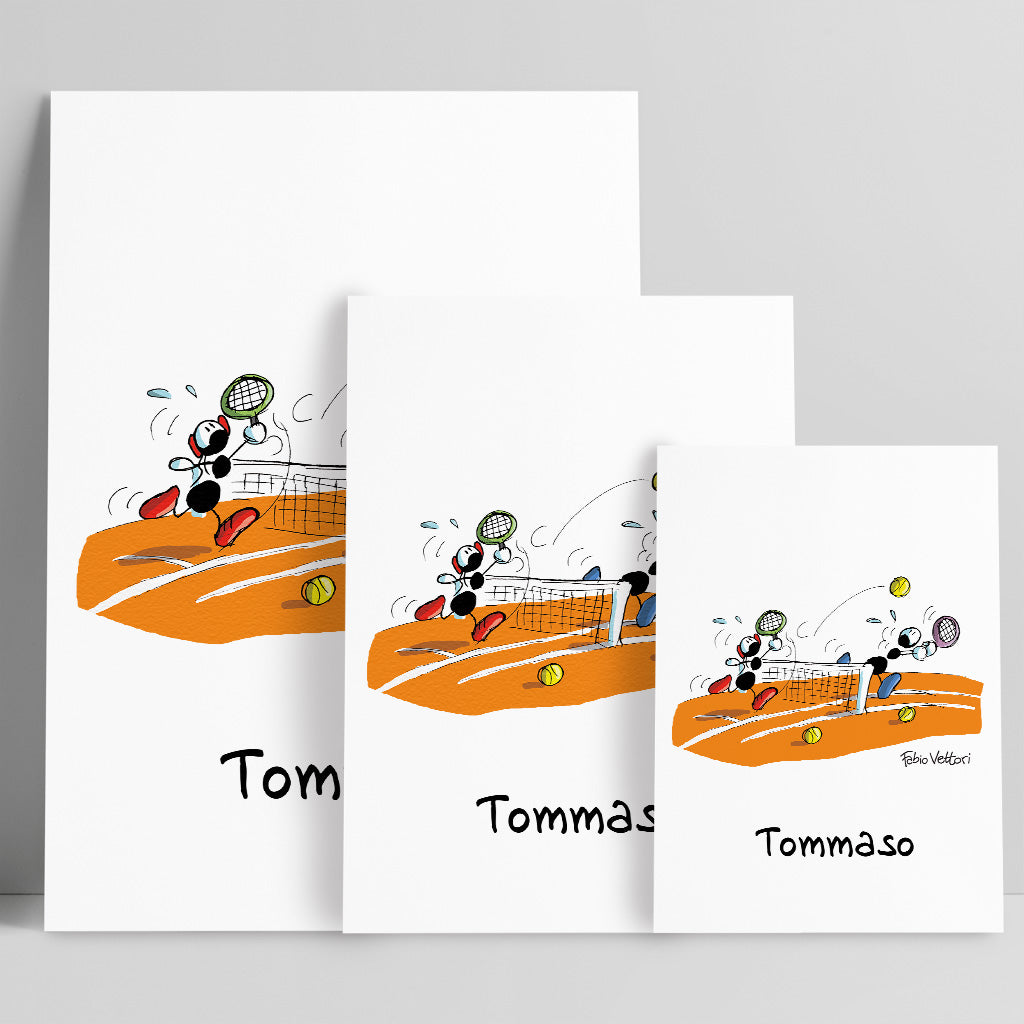 Personalized poster print with "Tennis" theme