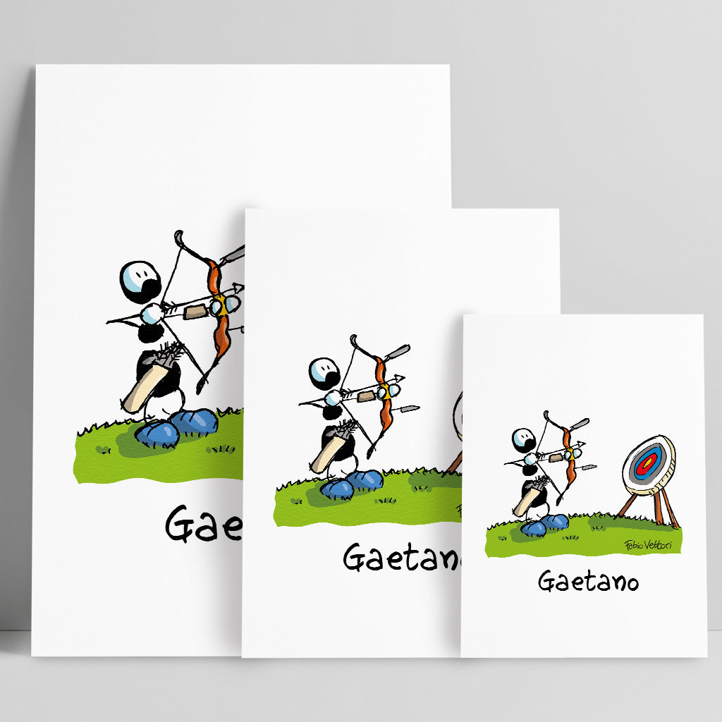 Personalized poster print with the subject "Archery"