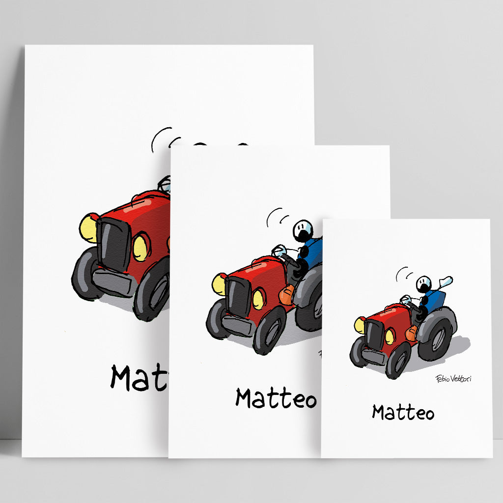 Personalized "Tractor" poster print