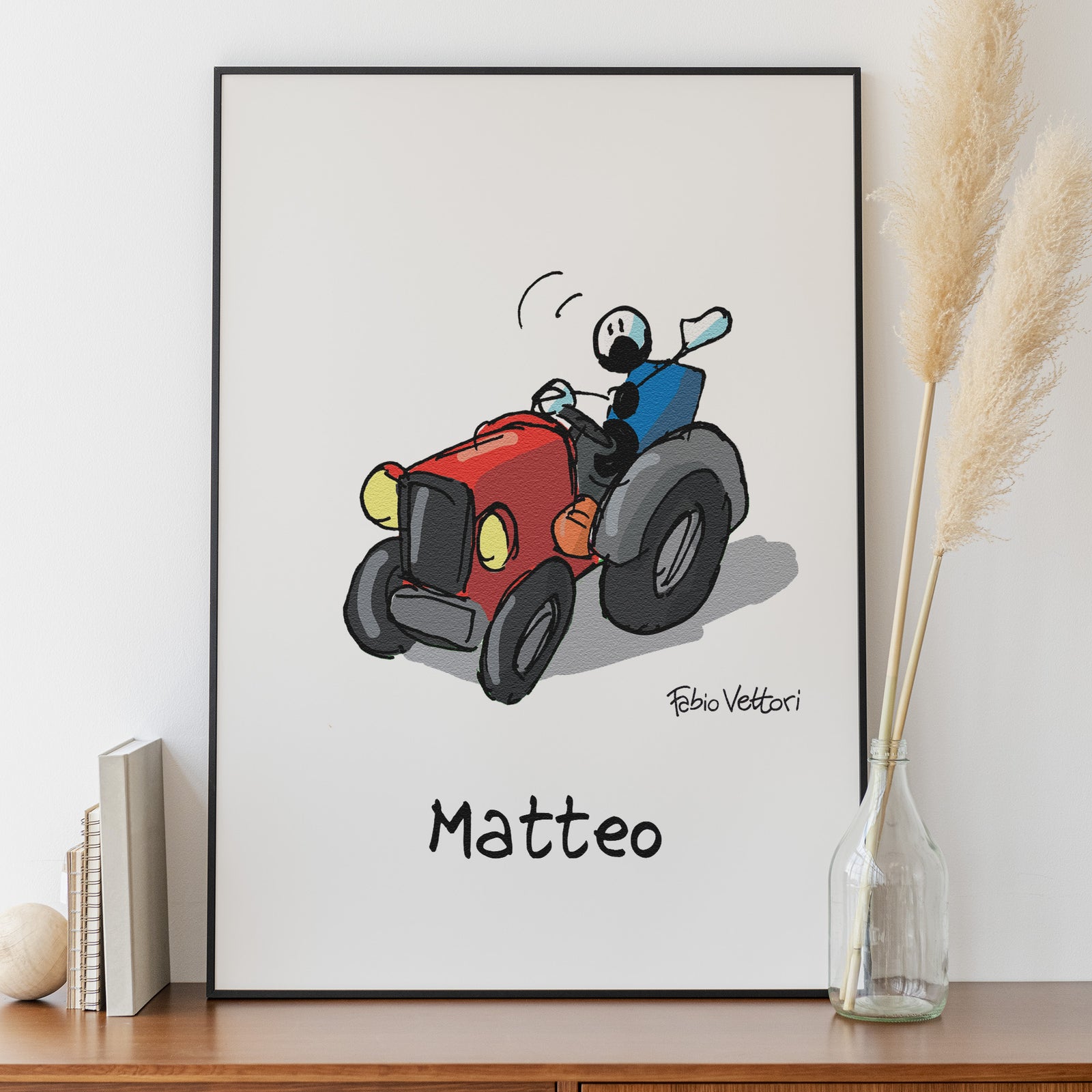 Personalized "Tractor" poster print