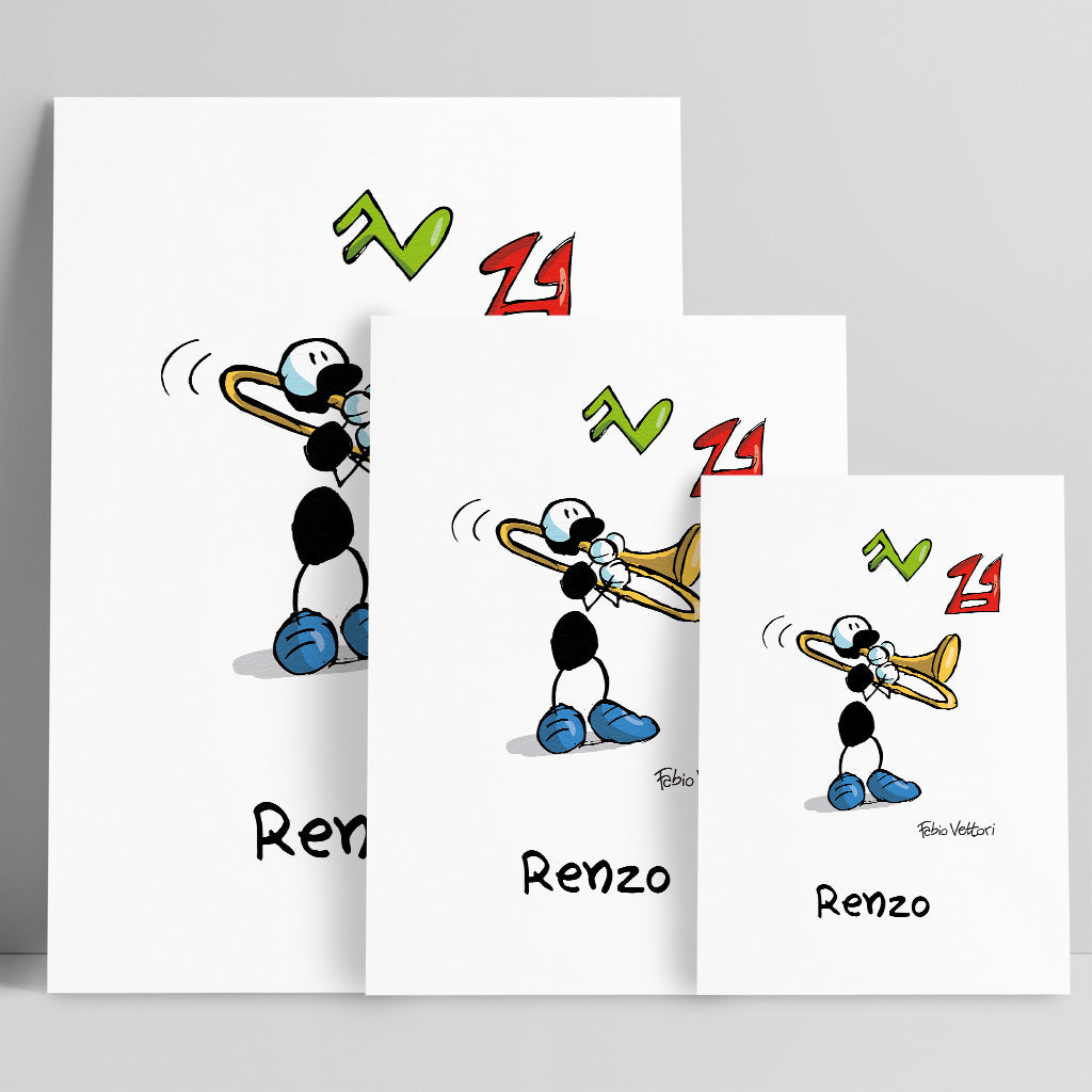 Personalized poster print with "Trombone" theme