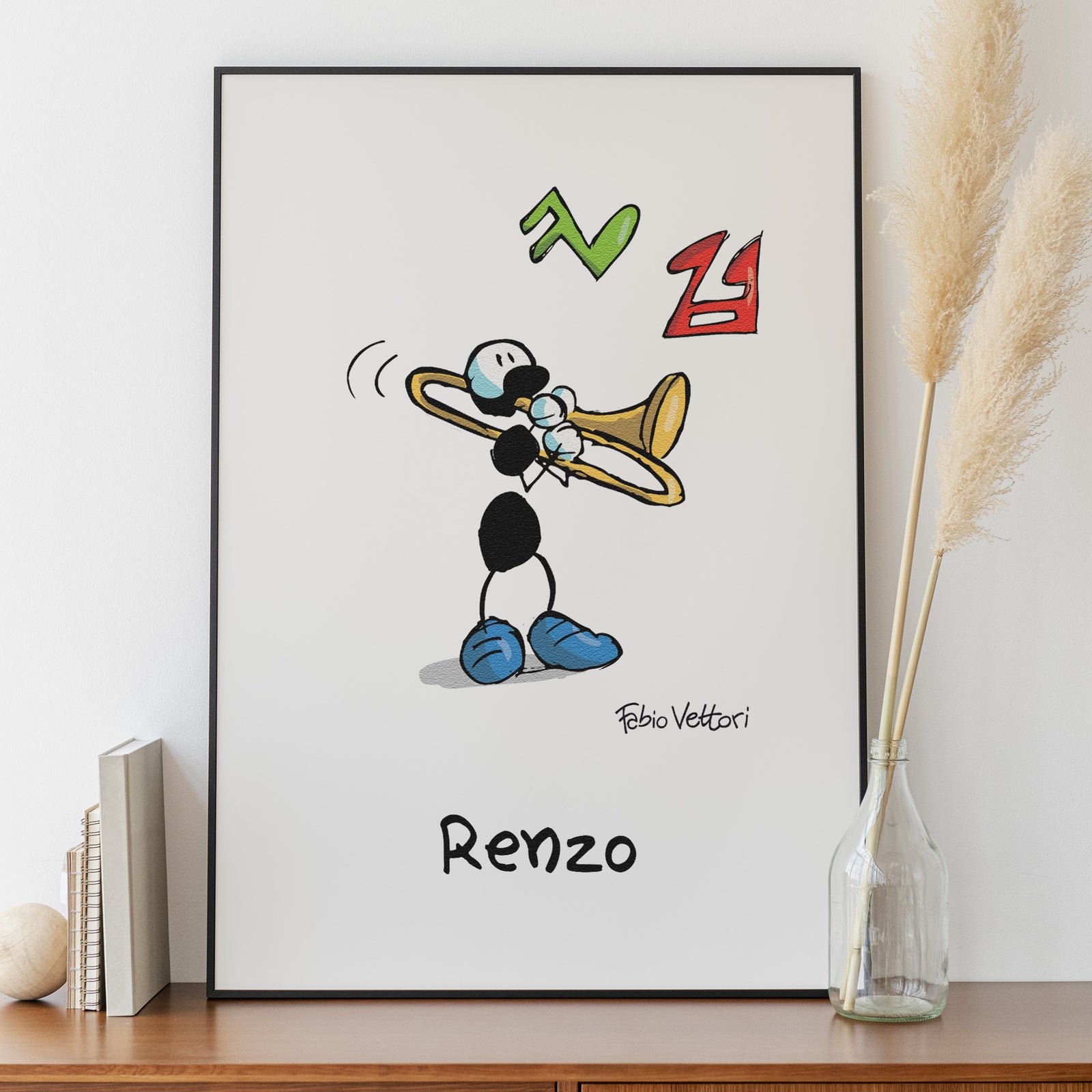 Personalized poster print with "Trombone" theme