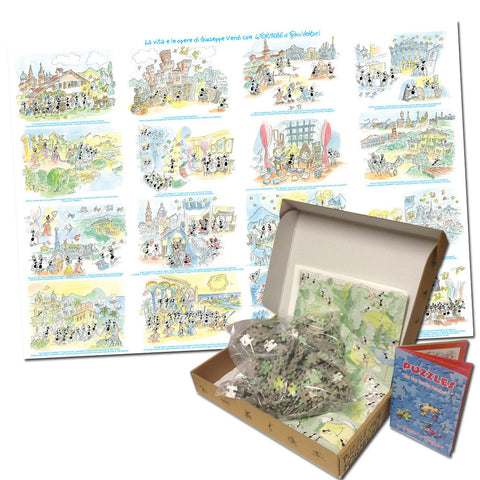 Puzzle "Vita e opere di Giuseppe Verdi" 1080 pezzi