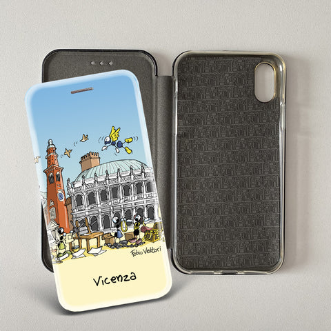 Cover artistica per Smartphone soggetto "Vicenza" modello con apertura "a Libro"