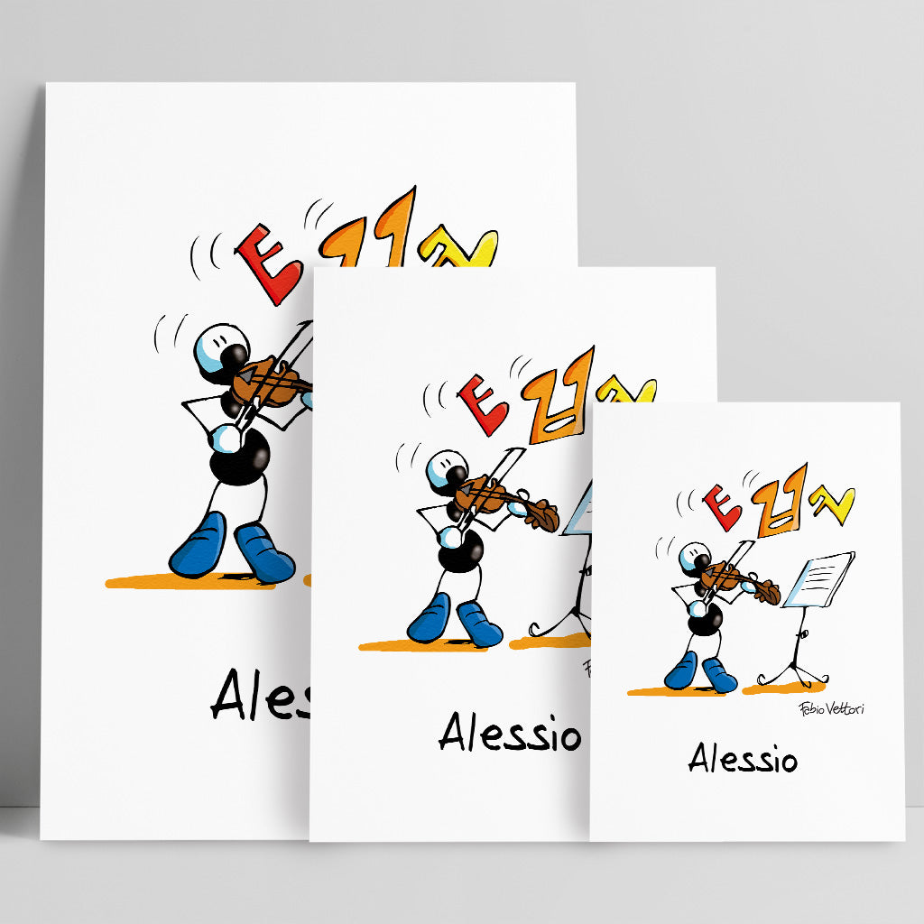 Personalized poster print with "Violinist" theme