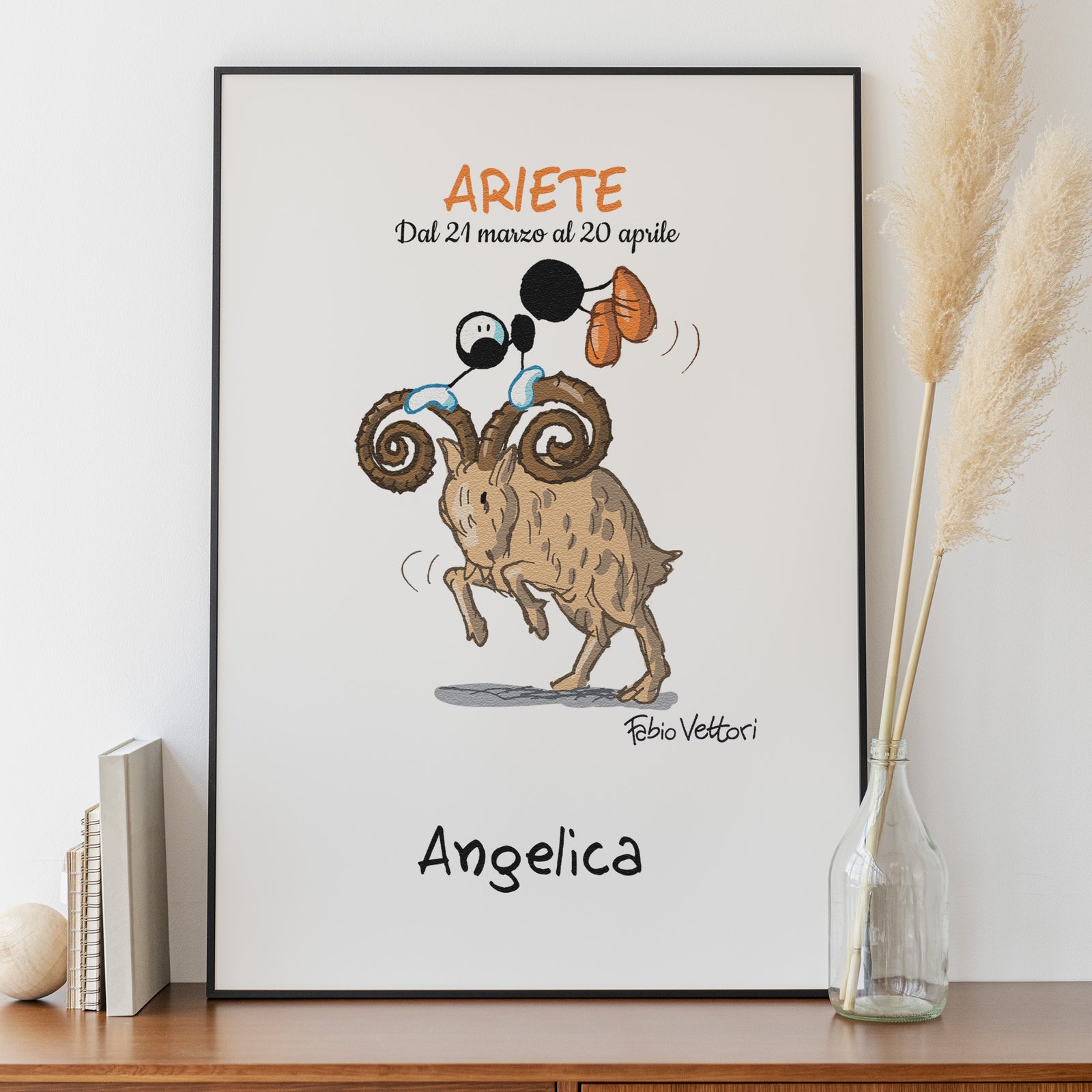Personalized poster print with the subject "Zodiac - Aries"