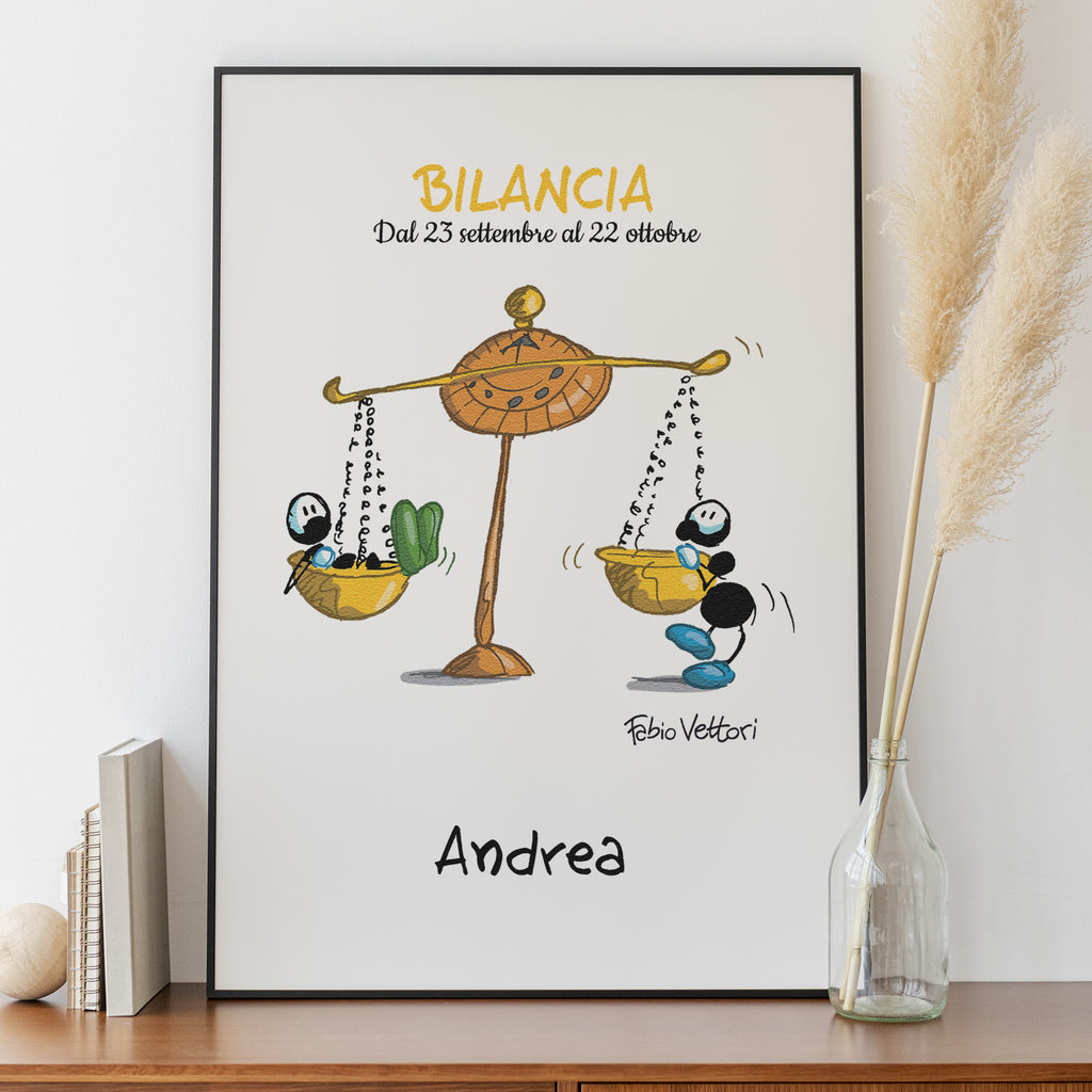 Stampa su poster personalizzata soggetto "Zodiaco - Bilancia"