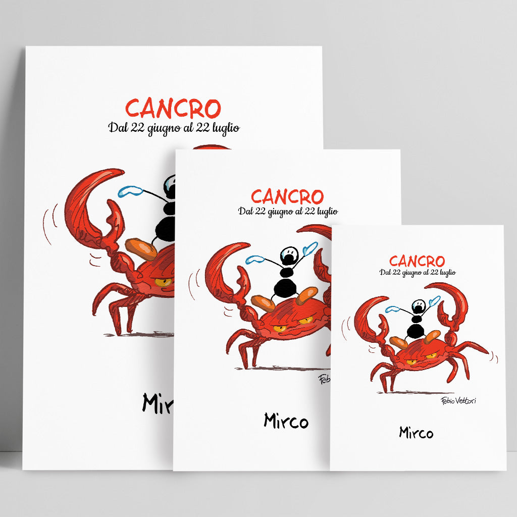 Personalized poster print with the subject "Zodiac - Cancer"