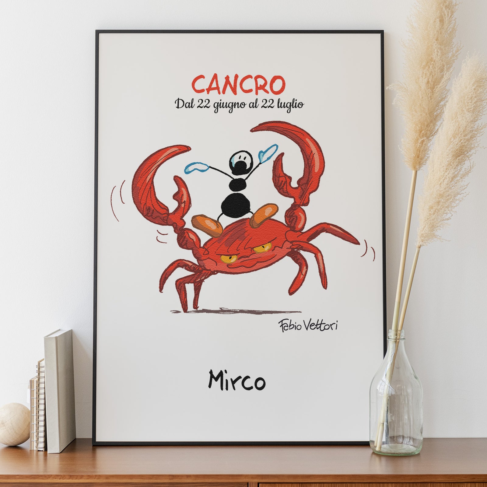 Personalized poster print with the subject "Zodiac - Cancer"