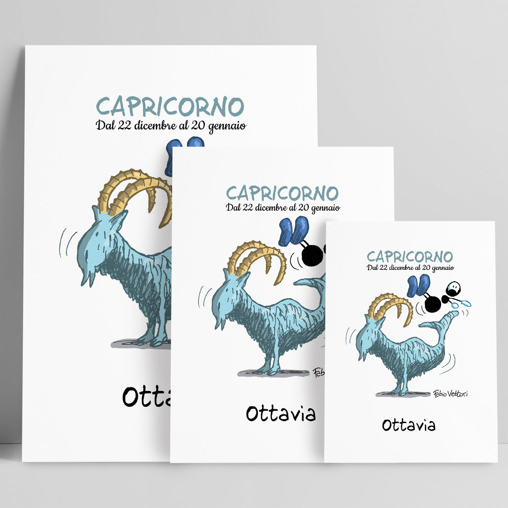 Personalized poster print with the subject "Zodiac - Capricorn"