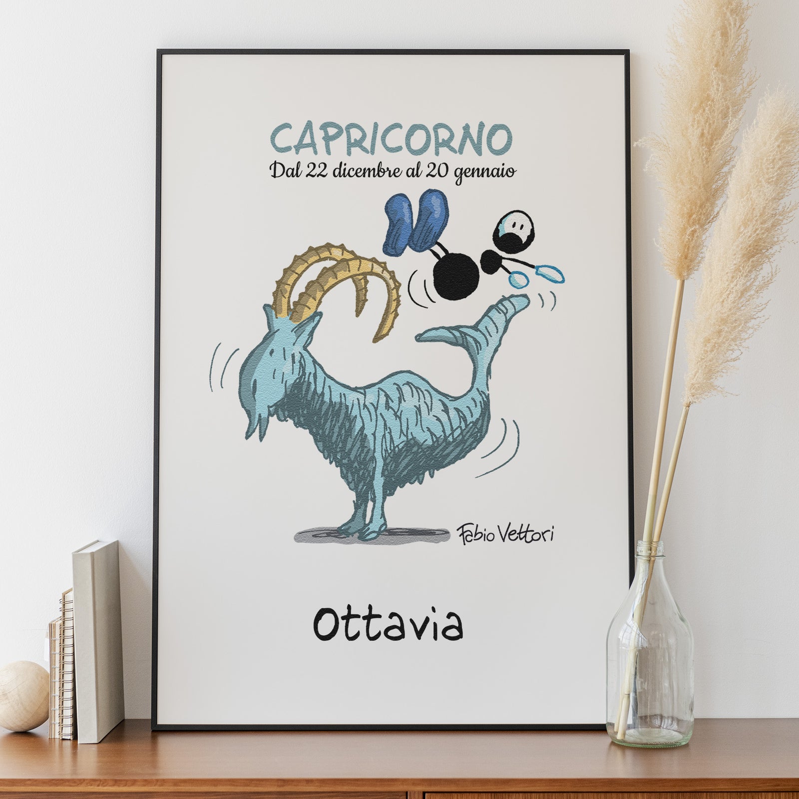 Personalized poster print with the subject "Zodiac - Capricorn"