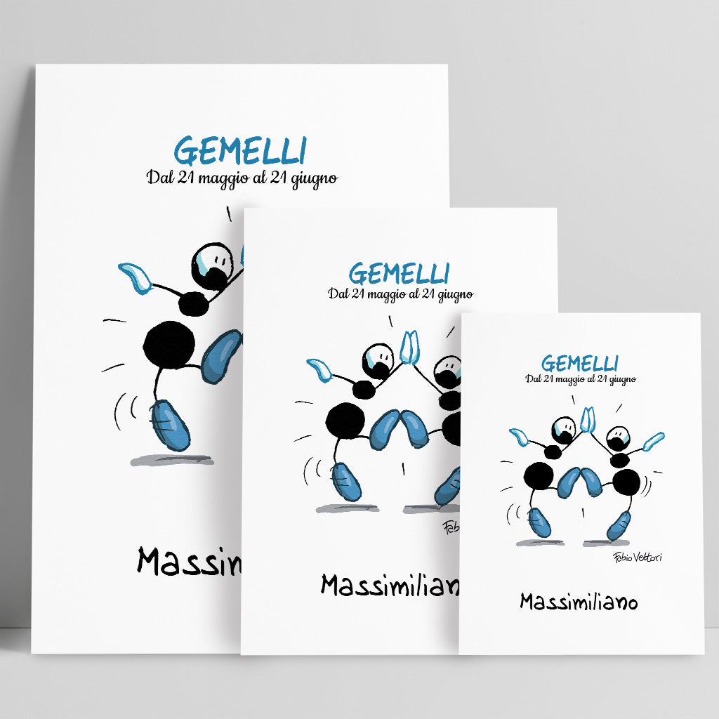 Personalized poster print with the subject "Zodiac - Gemini"