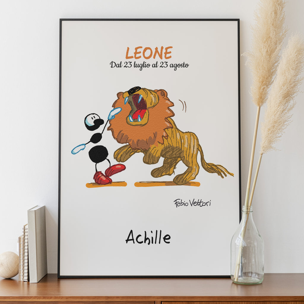 Stampa su poster personalizzata soggetto "Zodiaco - Leone"