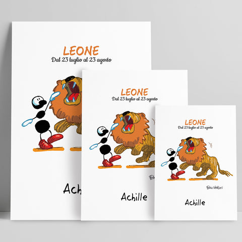 Stampa su poster personalizzata soggetto "Zodiaco - Leone"
