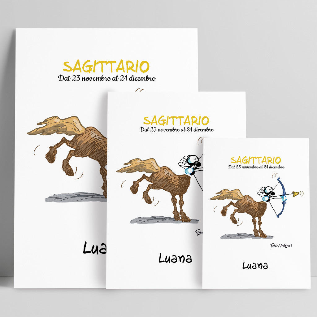 Personalized poster print with the subject "Zodiac - Sagittarius"