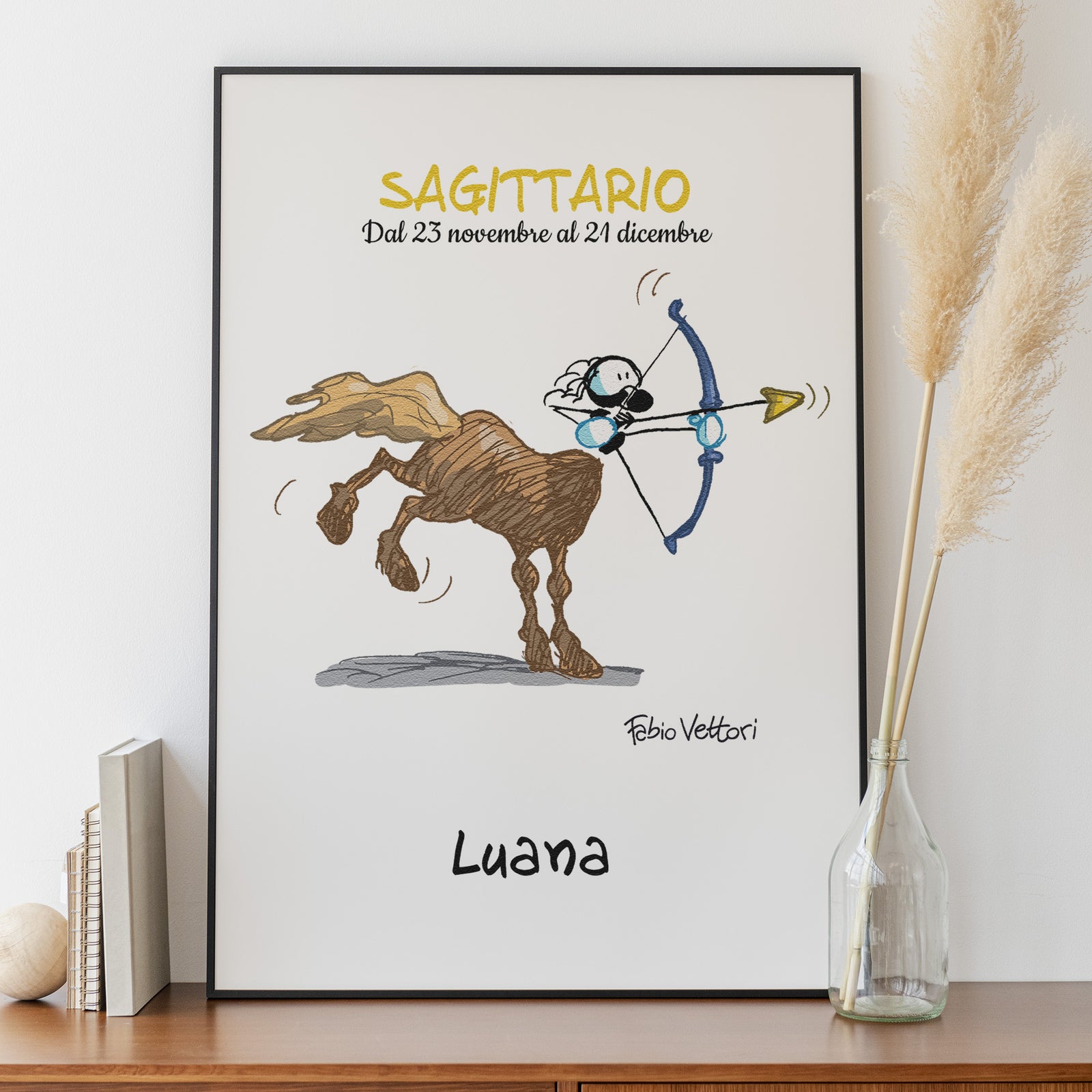 Personalized poster print with the subject "Zodiac - Sagittarius"