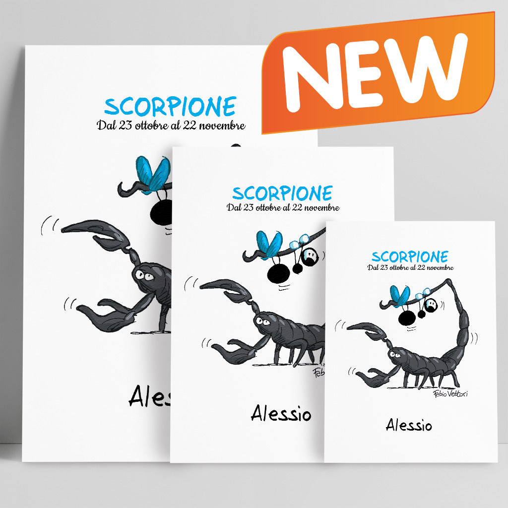Stampa su poster personalizzata soggetto "Zodiaco - Scorpione"