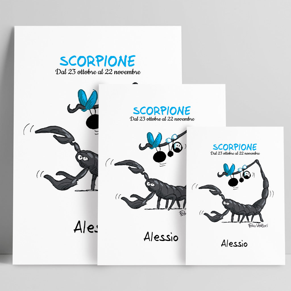 Stampa su poster personalizzata soggetto "Zodiaco - Scorpione"