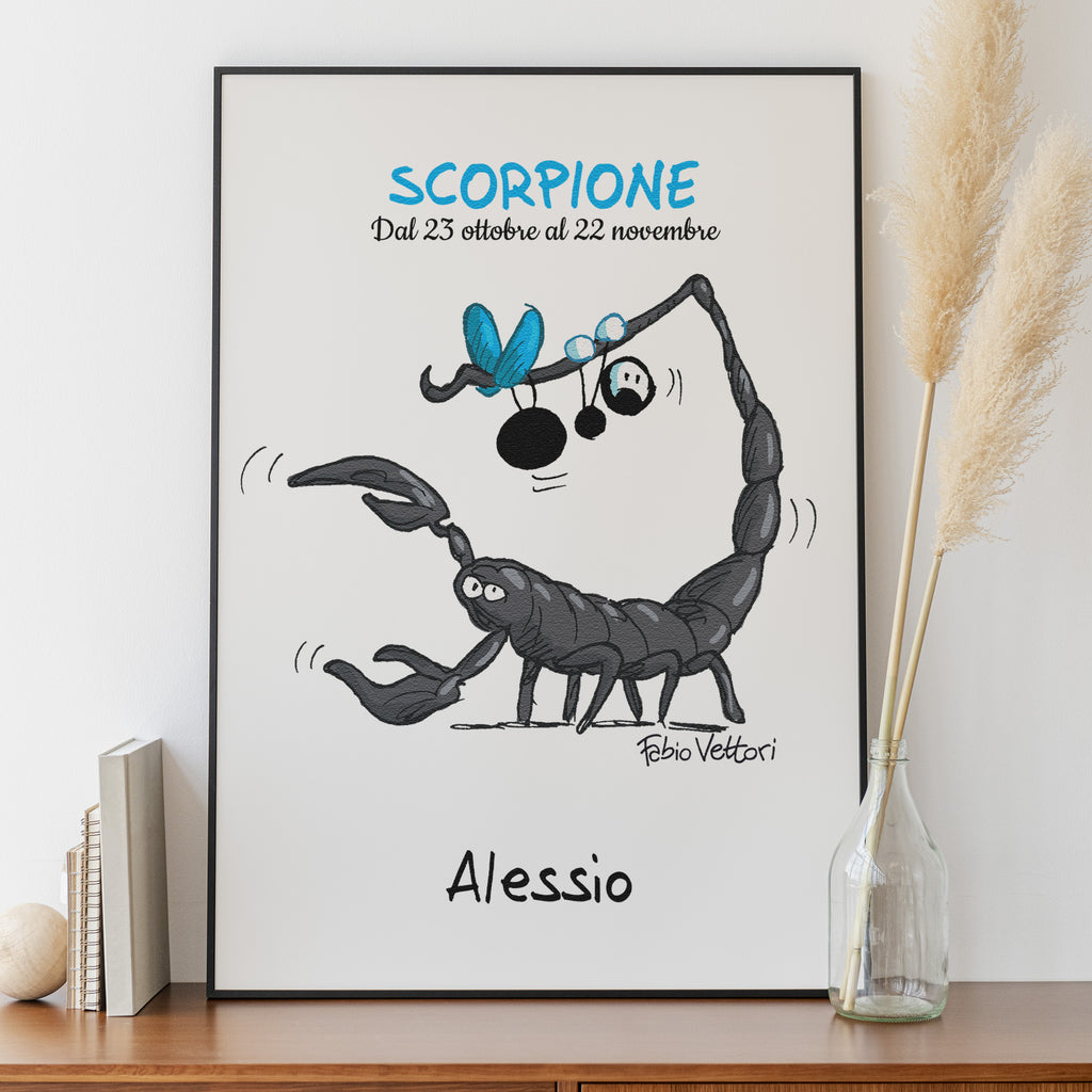 Stampa su poster personalizzata soggetto "Zodiaco - Scorpione"