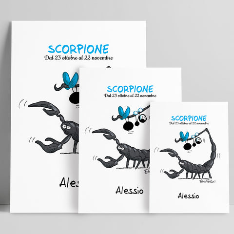 Stampa su poster personalizzata soggetto "Zodiaco - Scorpione"