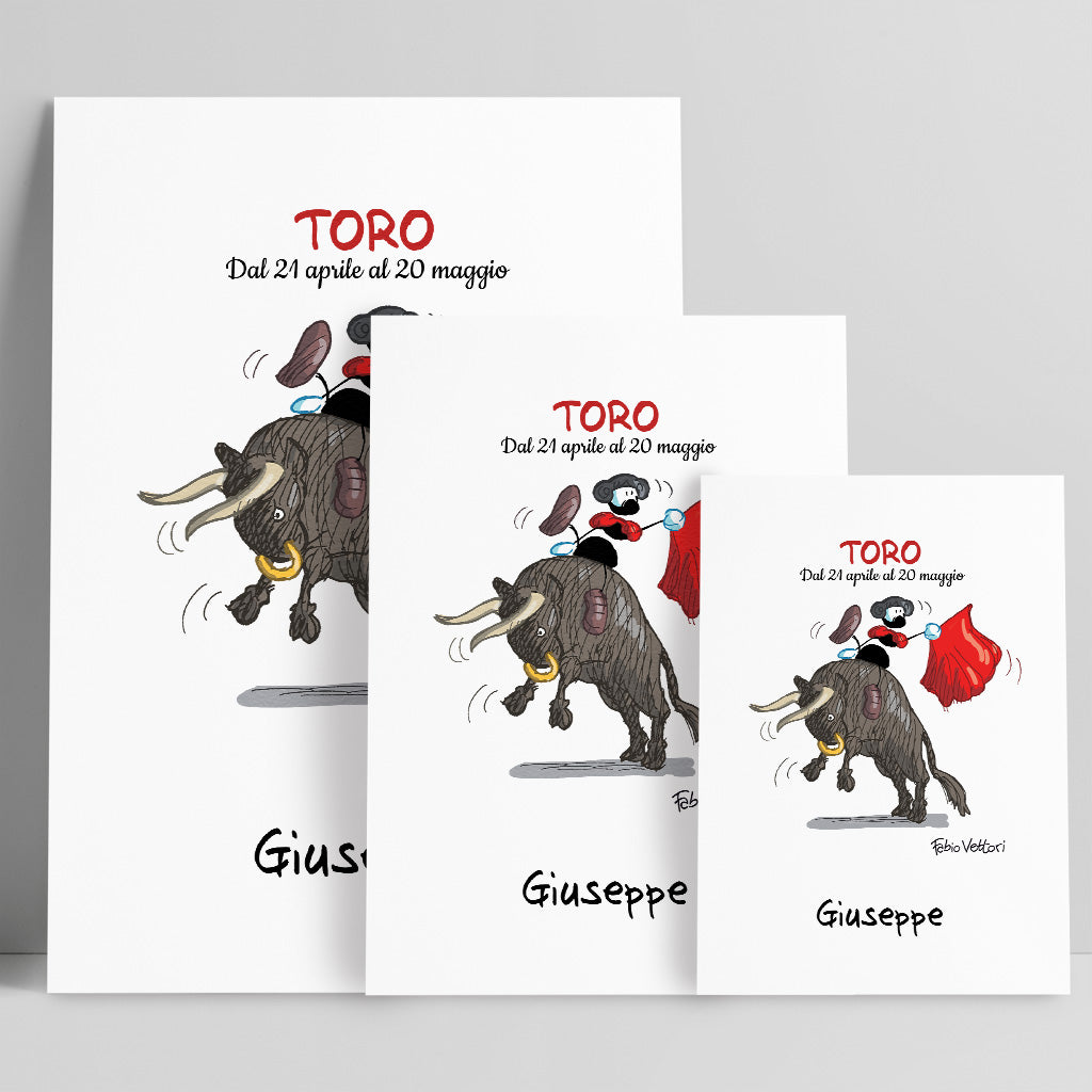 Personalized poster print with the subject "Zodiac - Taurus"