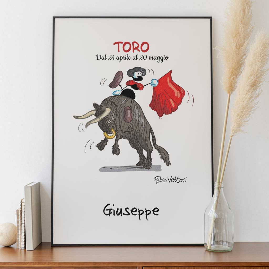 Stampa su poster personalizzata soggetto "Zodiaco - Toro"