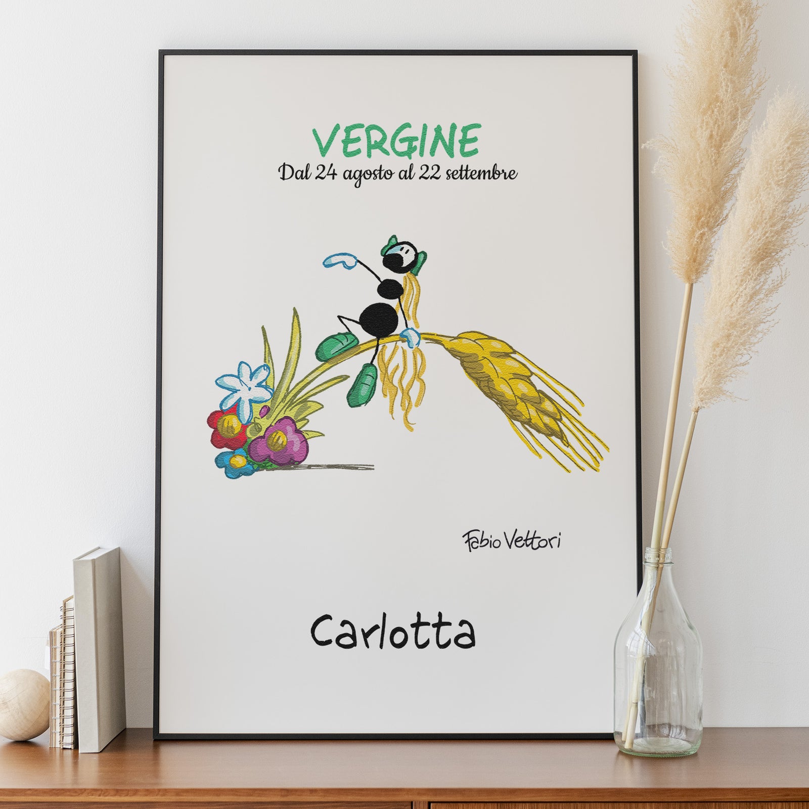Personalized poster print with the subject "Zodiac - Virgo"